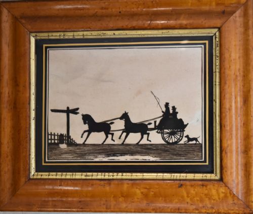 REVERSE PAINTED ON GLASS SILHOUETTE - ADDITIONAL PHOTO 2