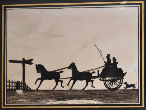 REVERSE PAINTED ON GLASS SILHOUETTE - ADDITIONAL PHOTO 3