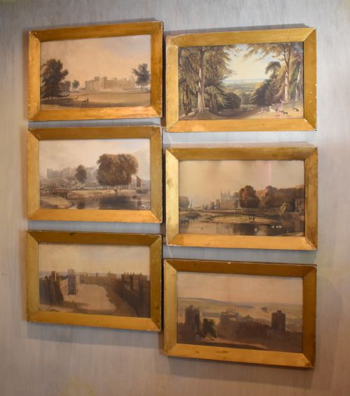 SET OF SIX LATE GEORGIAN PRINTS VIEWS OF WINDSOR CASTLE - ADDITIONAL PHOTO 1