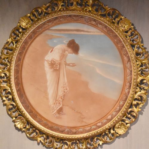 FINE CIRCULAR PRINT WITH CARVED GILTWOOD FRAME - ADDITIONAL PHOTO 2