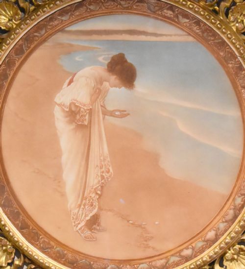 FINE CIRCULAR PRINT WITH CARVED GILTWOOD FRAME - ADDITIONAL PHOTO 3