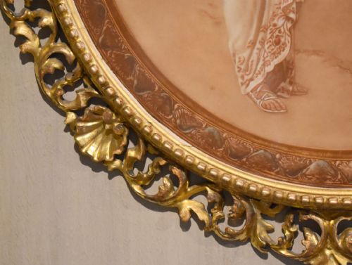 FINE CIRCULAR PRINT WITH CARVED GILTWOOD FRAME - ADDITIONAL PHOTO 8