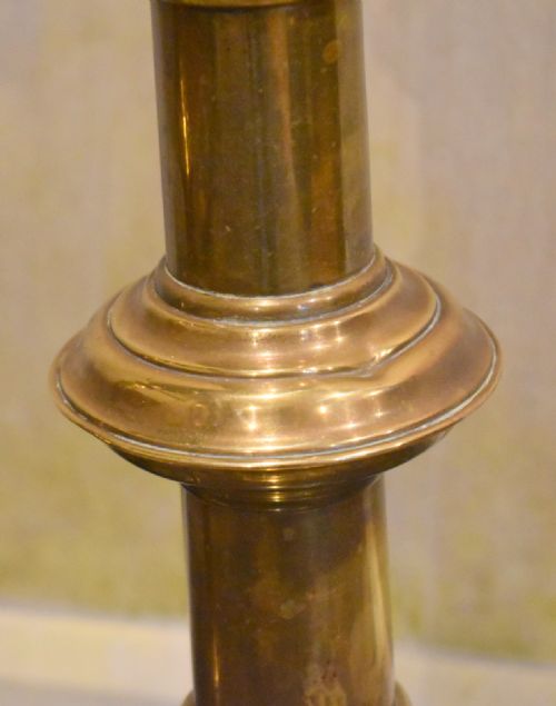 PAIR OF LARGE VICTORIAN GOTHIC REVIVAL CANDLESTICKS - ADDITIONAL PHOTO 4
