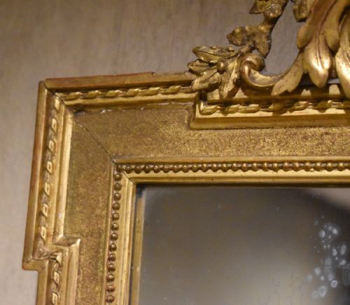 FINE GILT EARLY FRENCH STYLE WALL MIRROR - ADDITIONAL PHOTO 4