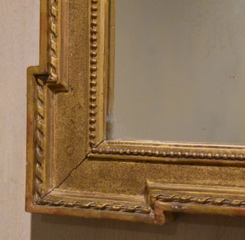 FINE GILT EARLY FRENCH STYLE WALL MIRROR - ADDITIONAL PHOTO 5