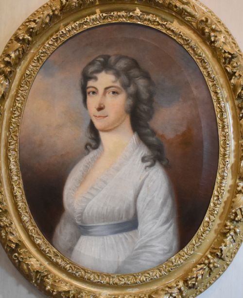 A FINE GEORGIAN OIL PORTRAIT OF SUSSANNA LUCK - ADDITIONAL PHOTO 2