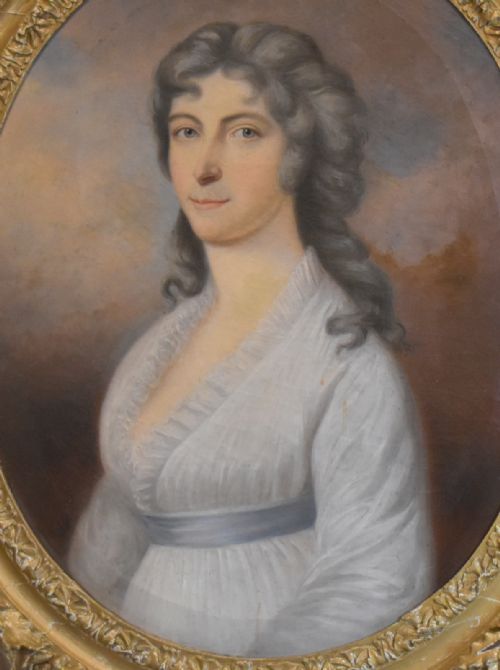 A FINE GEORGIAN OIL PORTRAIT OF SUSSANNA LUCK - ADDITIONAL PHOTO 3