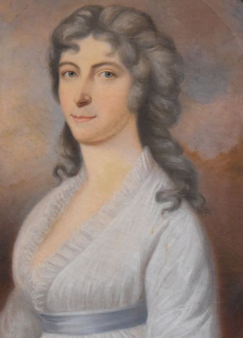 A FINE GEORGIAN OIL PORTRAIT OF SUSSANNA LUCK - ADDITIONAL PHOTO 4