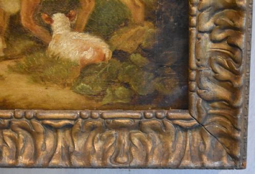 LATE GEORGIAN OIL PAINTING DEPICTING FARMER AND ANIMALS - ADDITIONAL PHOTO 6