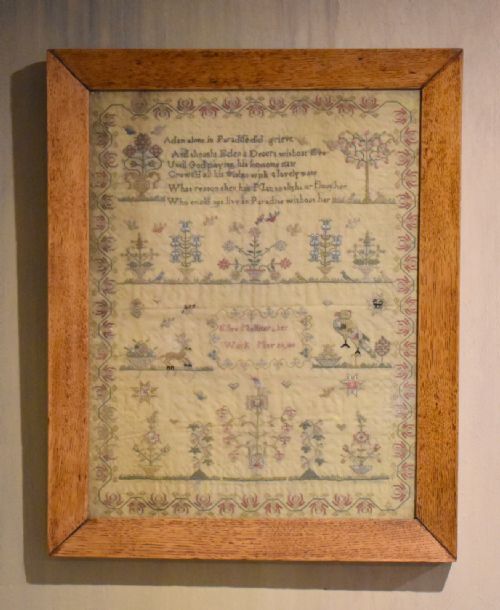 georgian sampler by ellen mulliner - CATEGORY: ANTIQUE ART - DATED GEORGIAN