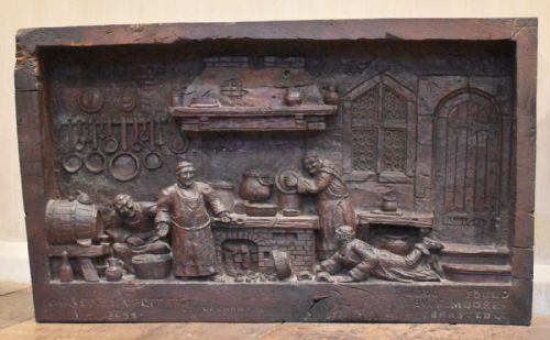 superb victorian oak carving of monks - CATEGORY: ANTIQUE SCULPTURES - DATED VICTORIAN