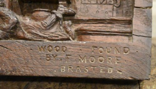 SUPERB VICTORIAN OAK CARVING OF MONKS - ADDITIONAL PHOTO 7