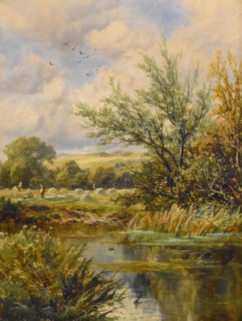 VICTORIAN LANDSCAPE OIL PAINTING BY CHARLES LEAVER SHAW - ADDITIONAL PHOTO 3
