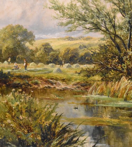 VICTORIAN LANDSCAPE OIL PAINTING BY CHARLES LEAVER SHAW - ADDITIONAL PHOTO 4
