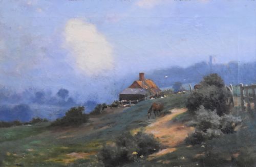 LANDSCAPE OIL PAINTING BY WILLIAM BARTOL THOMAS - ADDITIONAL PHOTO 3