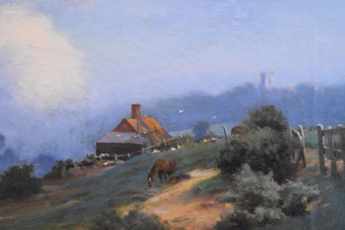LANDSCAPE OIL PAINTING BY WILLIAM BARTOL THOMAS - ADDITIONAL PHOTO 4