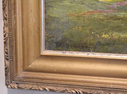LANDSCAPE OIL PAINTING BY THOMAS GEORGE STOREY - ADDITIONAL PHOTO 4