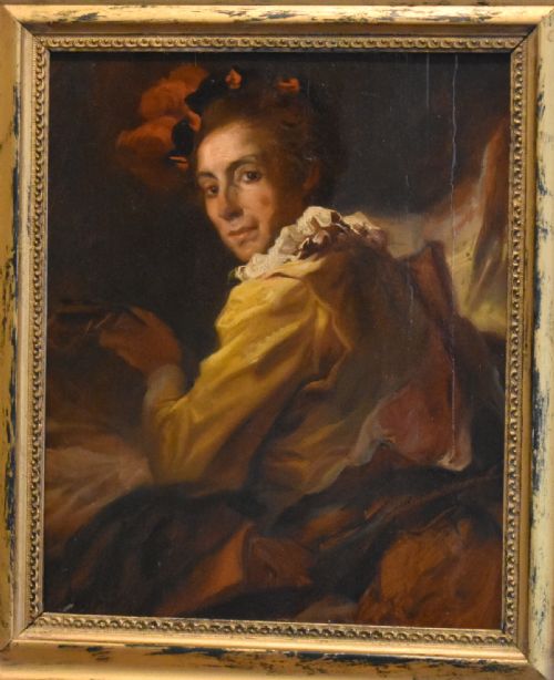 OIL PAINTING OF A MAN WITH LUTE - ADDITIONAL PHOTO 2