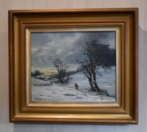 SET OF FOUR OIL LANDSCAPE PAINTINGS OF THE SEASONS - ADDITIONAL PHOTO 3