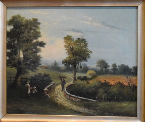SET OF FOUR OIL LANDSCAPE PAINTINGS OF THE SEASONS - ADDITIONAL PHOTO 4