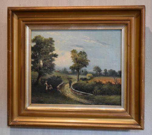 SET OF FOUR OIL LANDSCAPE PAINTINGS OF THE SEASONS - ADDITIONAL PHOTO 5