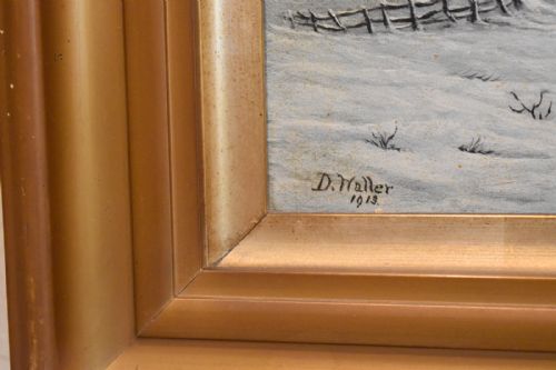 SET OF FOUR OIL LANDSCAPE PAINTINGS OF THE SEASONS - ADDITIONAL PHOTO 6