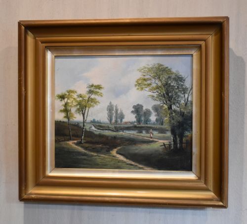 SET OF FOUR OIL LANDSCAPE PAINTINGS OF THE SEASONS - ADDITIONAL PHOTO 7