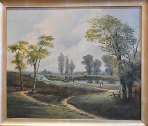 SET OF FOUR OIL LANDSCAPE PAINTINGS OF THE SEASONS - ADDITIONAL PHOTO 8