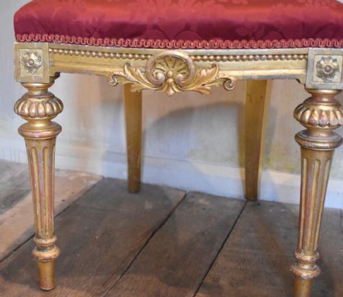 SUPERB PAIR OF GILT SALON CHAIRS EX CLUMBER PARK - ADDITIONAL PHOTO 7
