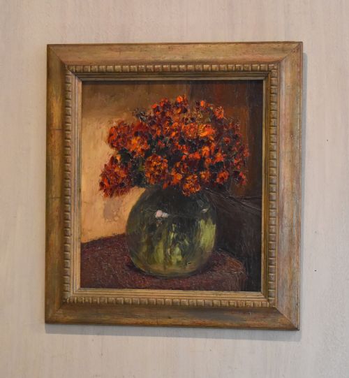still life oil painting by piero sansalvatore - CATEGORY: ANTIQUE ART - DATED 1950