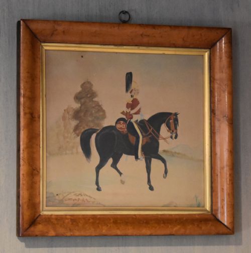NAVE VICTORIAN WATERCOLOUR OF A DRAGOON GUARD - ADDITIONAL PHOTO 3