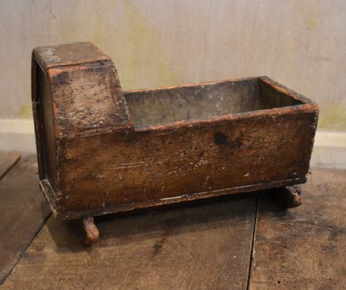 VICTORIAN PAINTED PINE TOY CRADLE - ADDITIONAL PHOTO 2