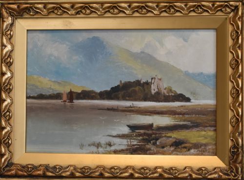 LOCH AWE OIL PAINTING BY MORRIS - ADDITIONAL PHOTO 2