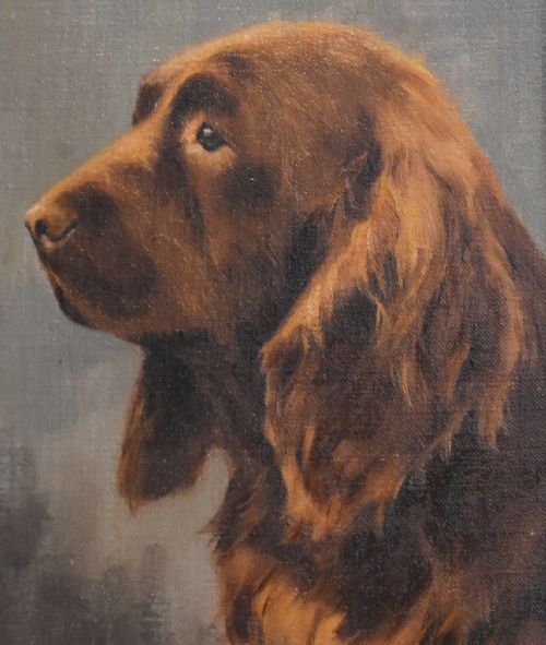 DOG OIL PAINTING OF A SUSSEX SPANIEL BY THOMAS PATERSON - ADDITIONAL PHOTO 3