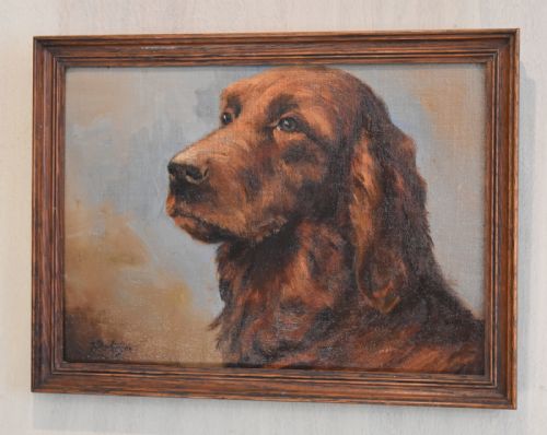 DOG OIL PAINTING OF A RED SETTER BY THOMAS PATERSON - ADDITIONAL PHOTO 1