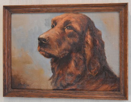 DOG OIL PAINTING OF A RED SETTER BY THOMAS PATERSON - ADDITIONAL PHOTO 2