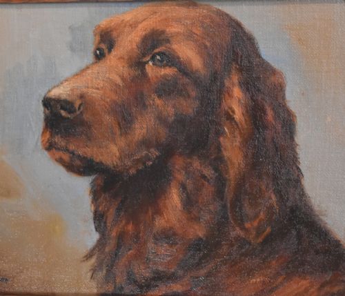 DOG OIL PAINTING OF A RED SETTER BY THOMAS PATERSON - ADDITIONAL PHOTO 3