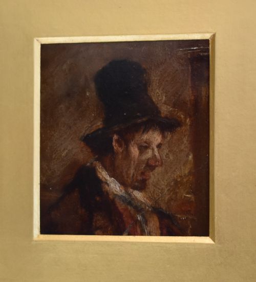 MINIATURE VICTORIAN OIL PORTRAIT OF A MAN - ADDITIONAL PHOTO 2