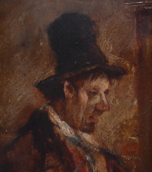 MINIATURE VICTORIAN OIL PORTRAIT OF A MAN - ADDITIONAL PHOTO 3