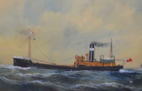 SHIP GOUACHE AND WATERCOLOUR BY REUBEN CHAPPELL - ADDITIONAL PHOTO 3
