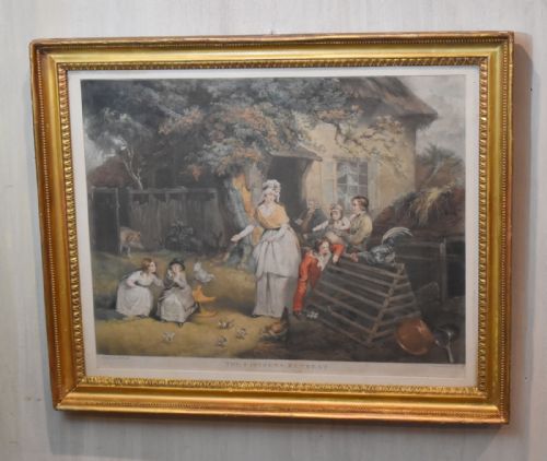georgian print the citizens retreat - CATEGORY: ANTIQUE ART - DATED GEORGIAN