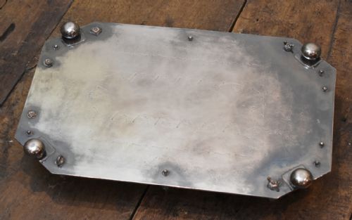 FINE LARGE VICTORIAN SILVER PLATE GALLERIED TRAY - ADDITIONAL PHOTO 5