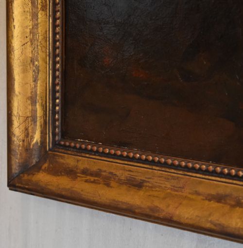 READING BY CANDLELIGHT OIL PAINTING BY JOHN FORD JONES - ADDITIONAL PHOTO 7