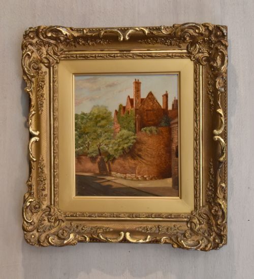 sneinton manor oil painting by samuel richards - CATEGORY: ANTIQUE ART - DATED 1890