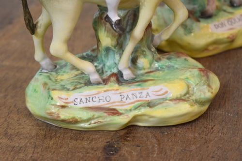 RARE PAIR OF STAFFORDSHIRE FIGURES OF DON QUIXOTE AND SANCHO PANZA - ADDITIONAL PHOTO 5