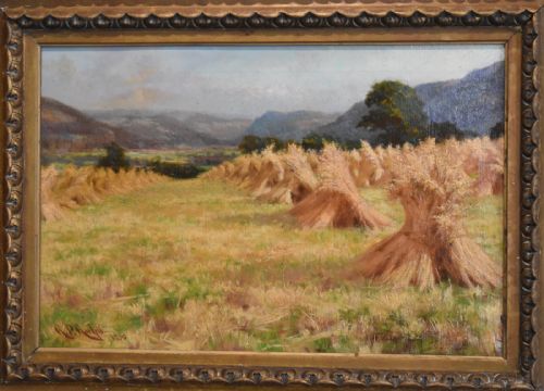 AUTUMN GOLD OIL PAINTING BY GEORGE PERCIVAL GASKELL RBA - ADDITIONAL PHOTO 2