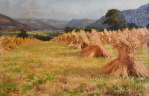 AUTUMN GOLD OIL PAINTING BY GEORGE PERCIVAL GASKELL RBA - ADDITIONAL PHOTO 3