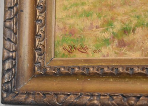 AUTUMN GOLD OIL PAINTING BY GEORGE PERCIVAL GASKELL RBA - ADDITIONAL PHOTO 4