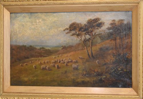 A PEEP AT THE CHANNEL SUSSEX LANDSCAPE OIL PAINTING - ADDITIONAL PHOTO 2