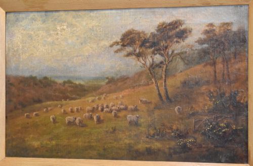 A PEEP AT THE CHANNEL SUSSEX LANDSCAPE OIL PAINTING - ADDITIONAL PHOTO 3